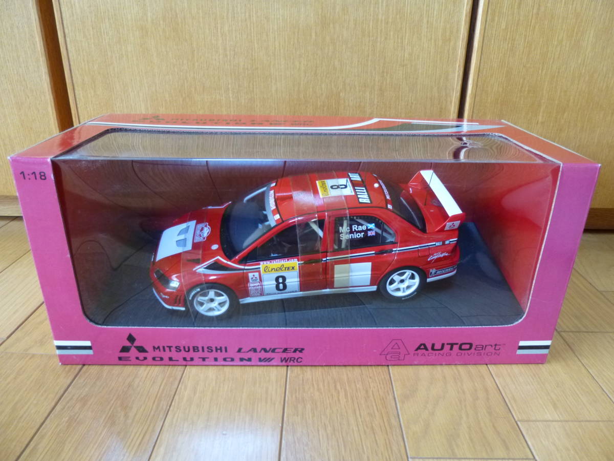 オートアート 1/18 三菱 ランサーエボリューション VII WRC ＃8
