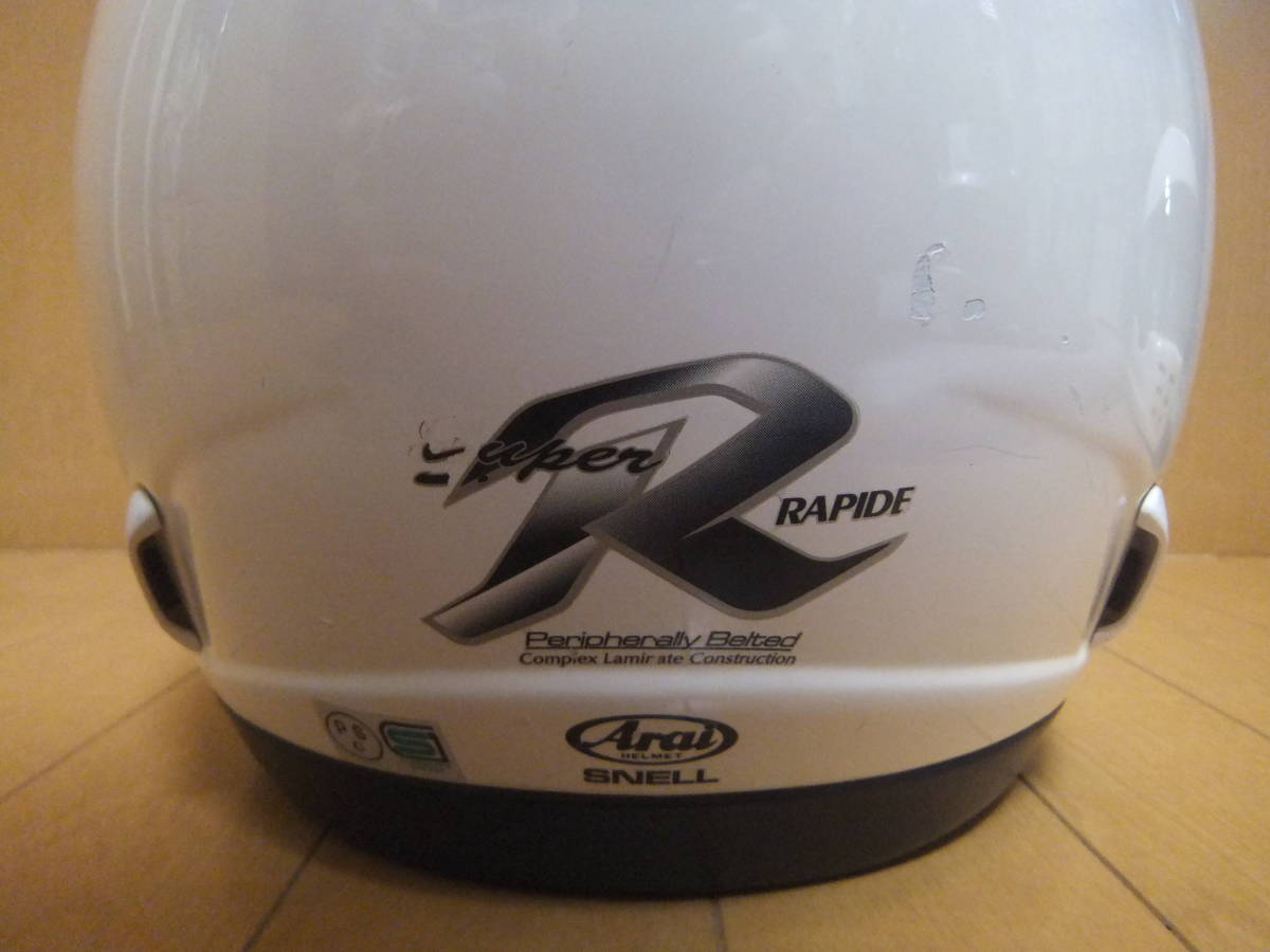中古 Arai アライ ラパイドSR RAPIDE-SR ホワイト/白 サイズXL(61・62