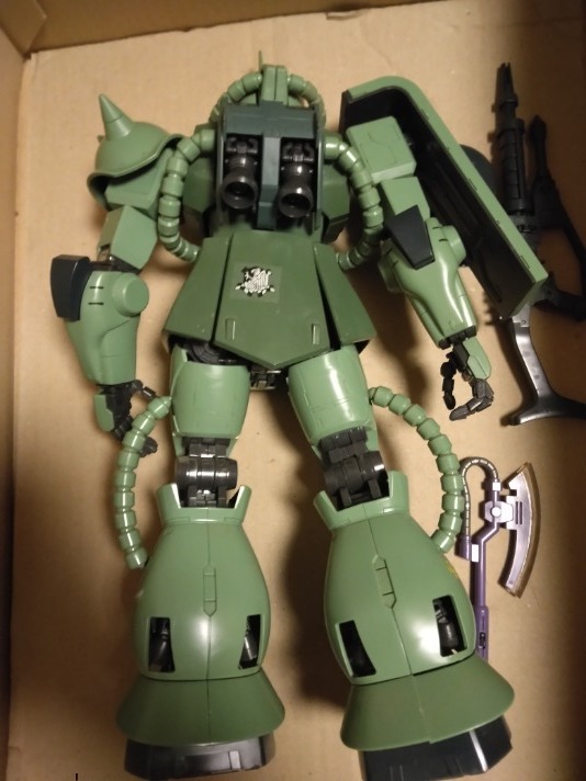 1円スタート！ PG ガンプラ ザクⅡ 組み立て済み 中古品 箱、説明書 