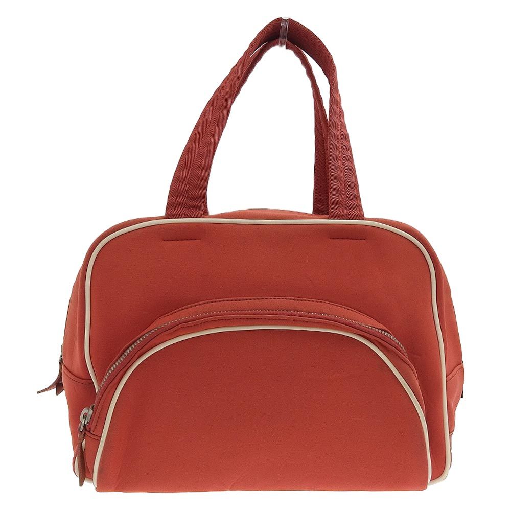 美品 プラダ スポーツ PRADA SPORT レッドプレート ボンディング ミニ ボストンバッグ レディース