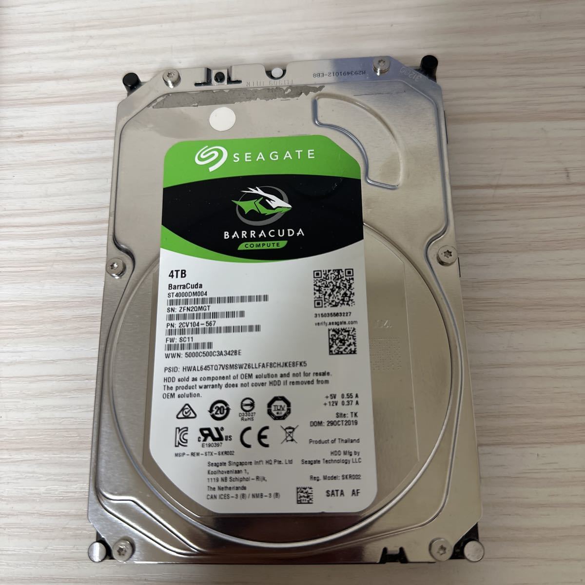 HDD (4個セット） SATA 3.5インチ 1TB×4個 ＝ 合計4TB まとめ売り
