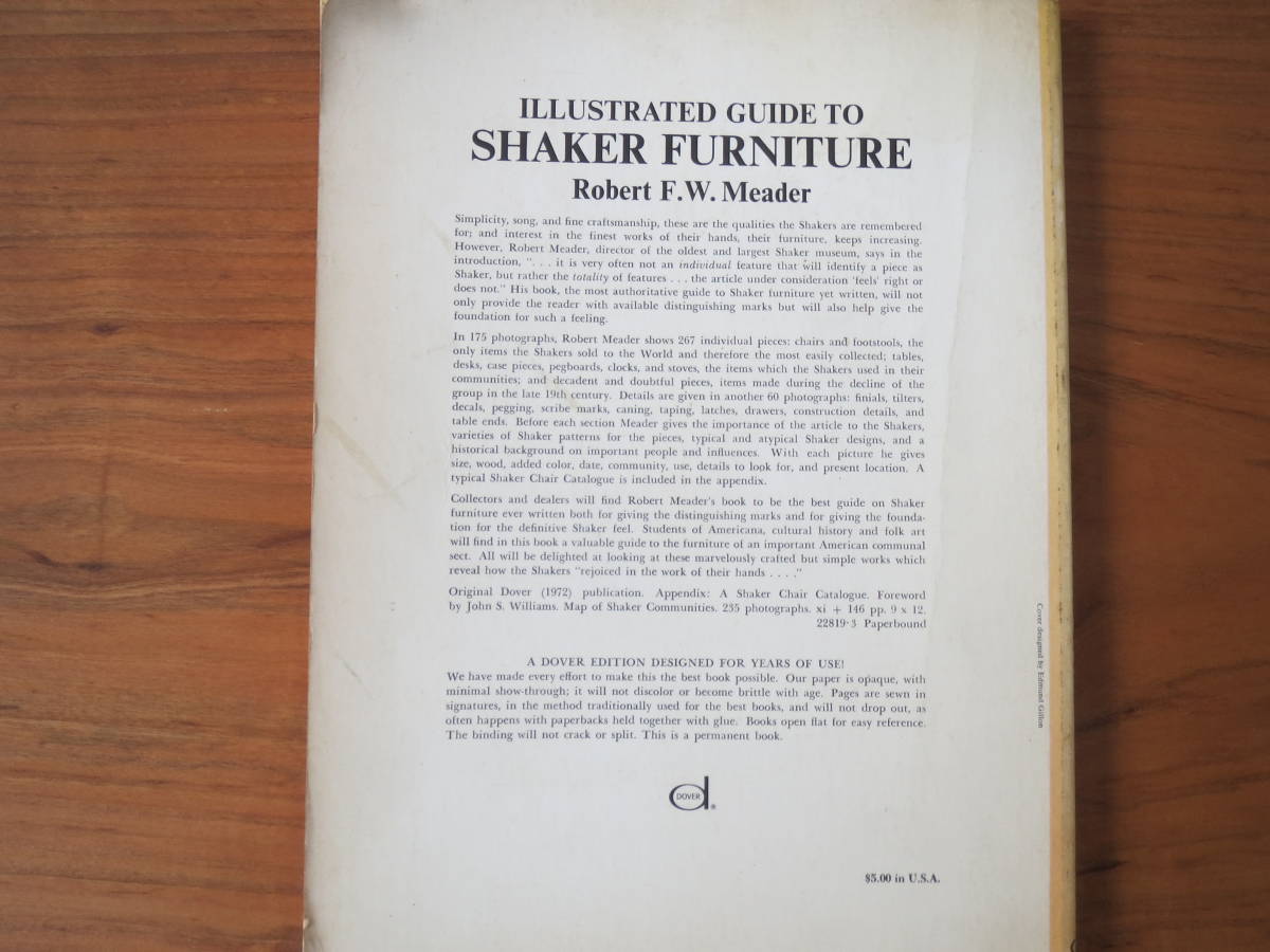 洋書 Illustrated GUIDE TO SHAKER FURNITURE シェーカー 家具 Robert 