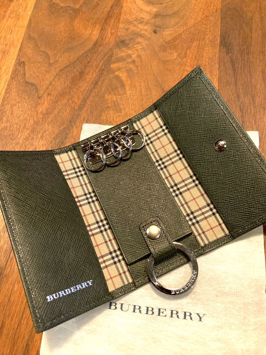 ◇ 未使用品 ◇ BURBERRY バーバリー モスグリーン サフィアーノレザー