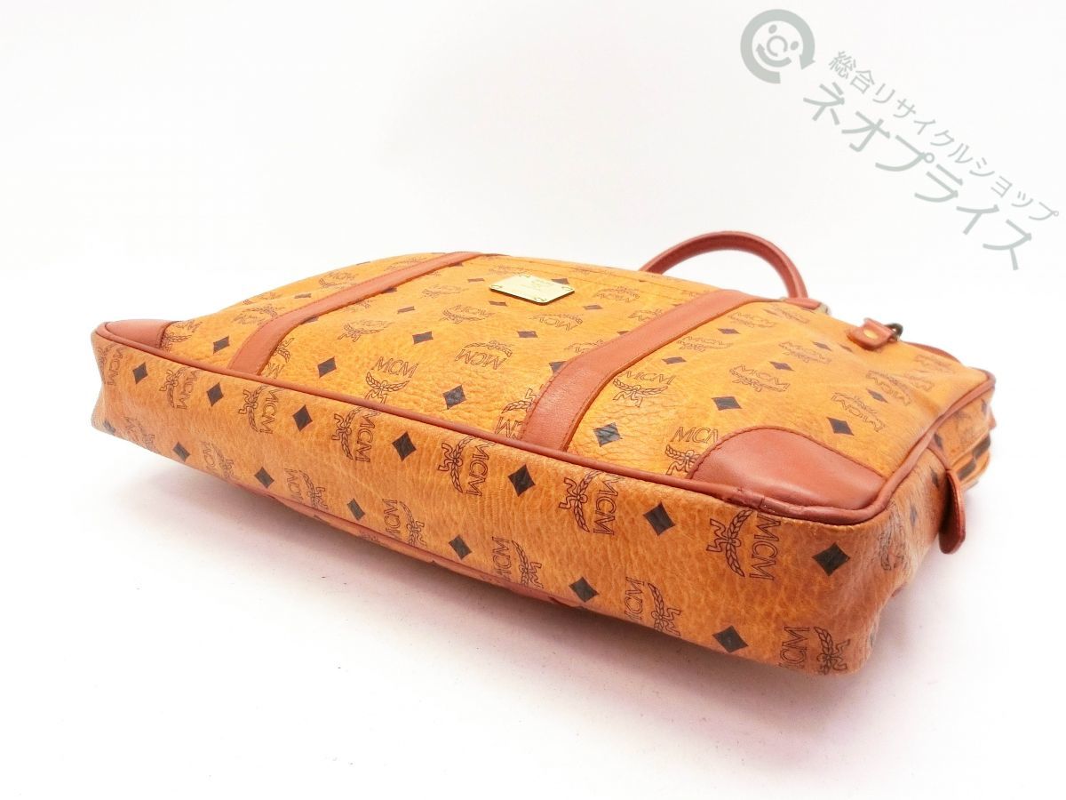 ◇A6157 MCM エムシーエム ヴィセトス柄 レザー 2WAY ビジネス バッグ 
