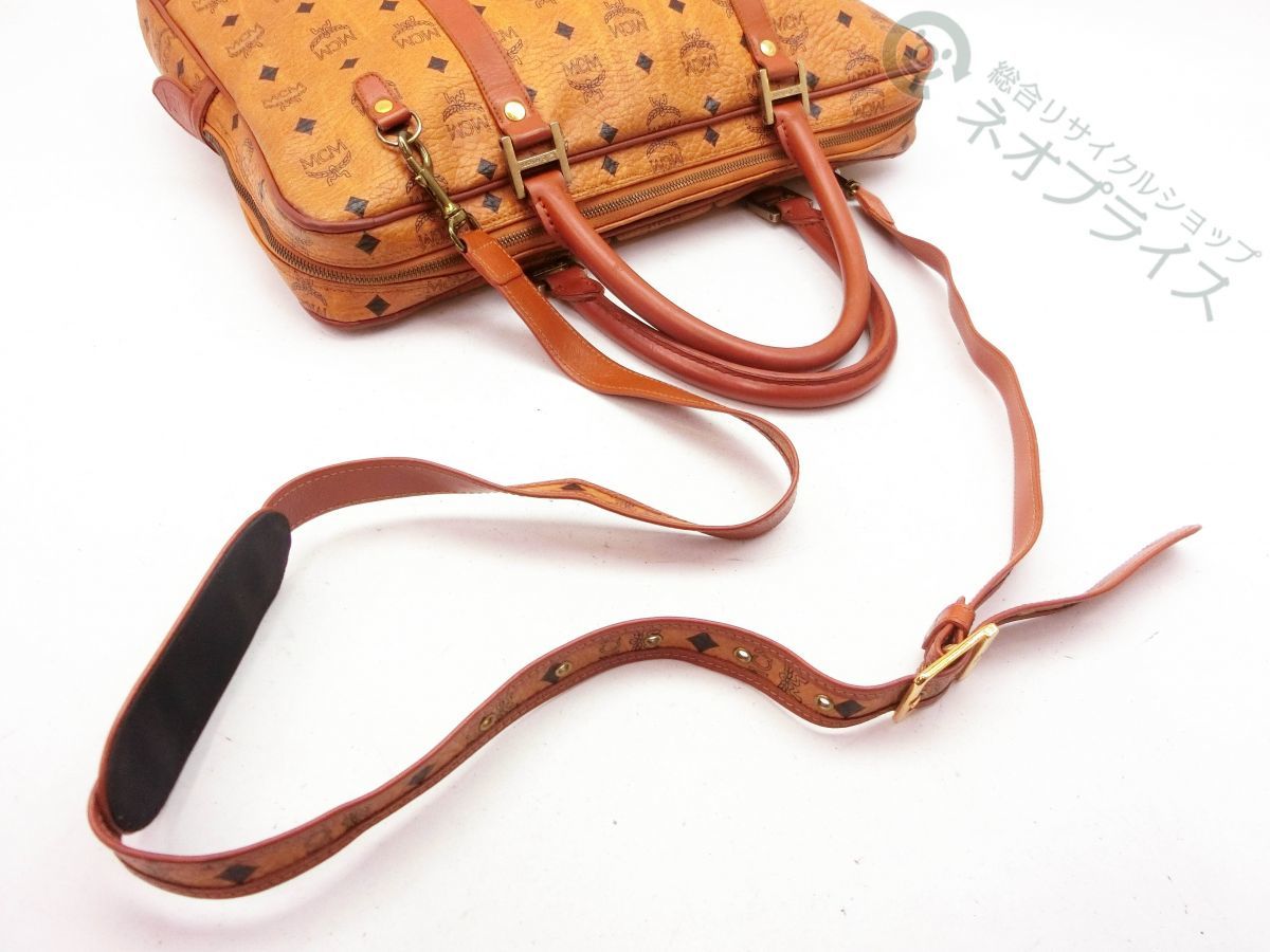 ◇A6157 MCM エムシーエム ヴィセトス柄 レザー 2WAY ビジネス バッグ