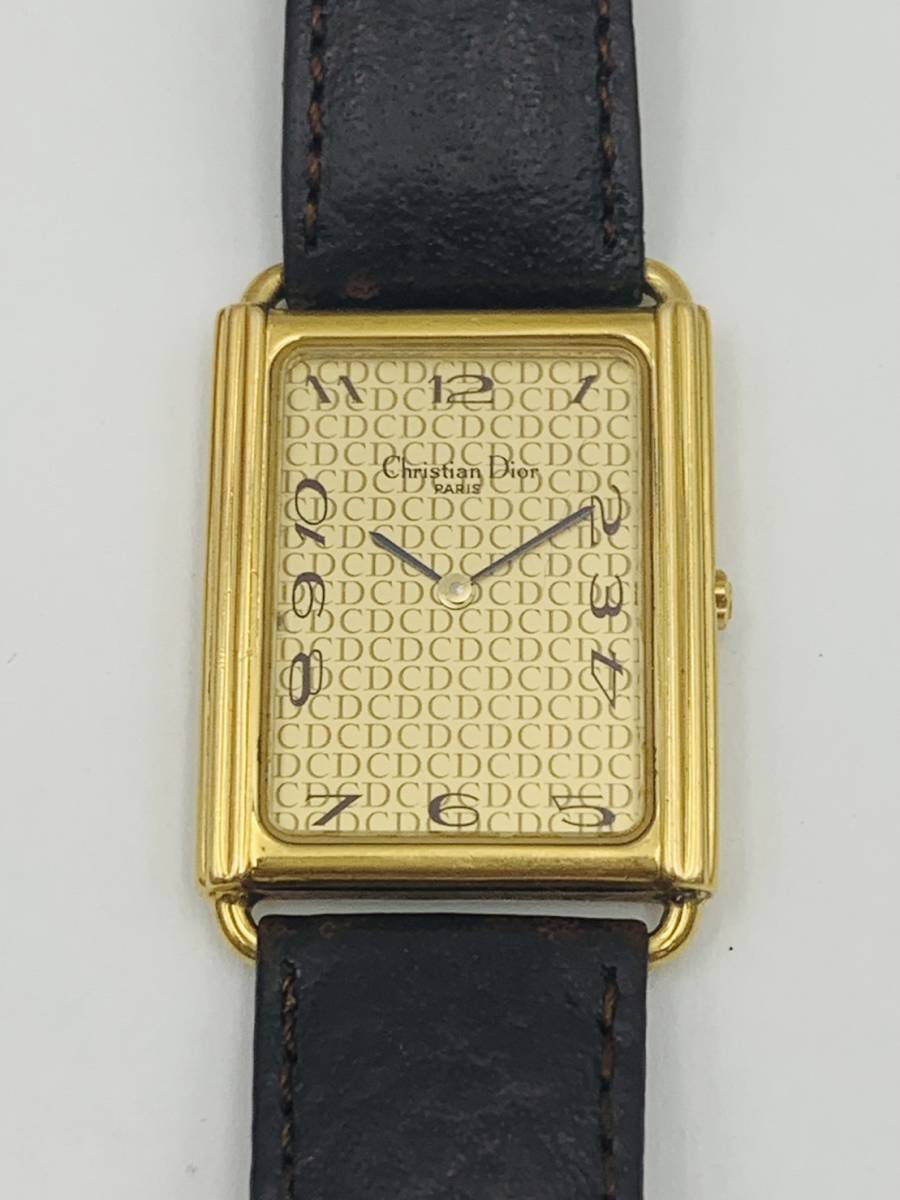 クリスチャンディオール 59.122 スクエア DIOR 腕時計 ※電池切れ