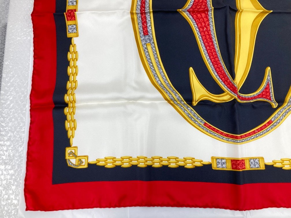 極美品 must de Cartier カルティエ スカーフ シルク 大判 箱付 極美品 must de Cartier カルティエ スカーフ シルク 大判 箱付