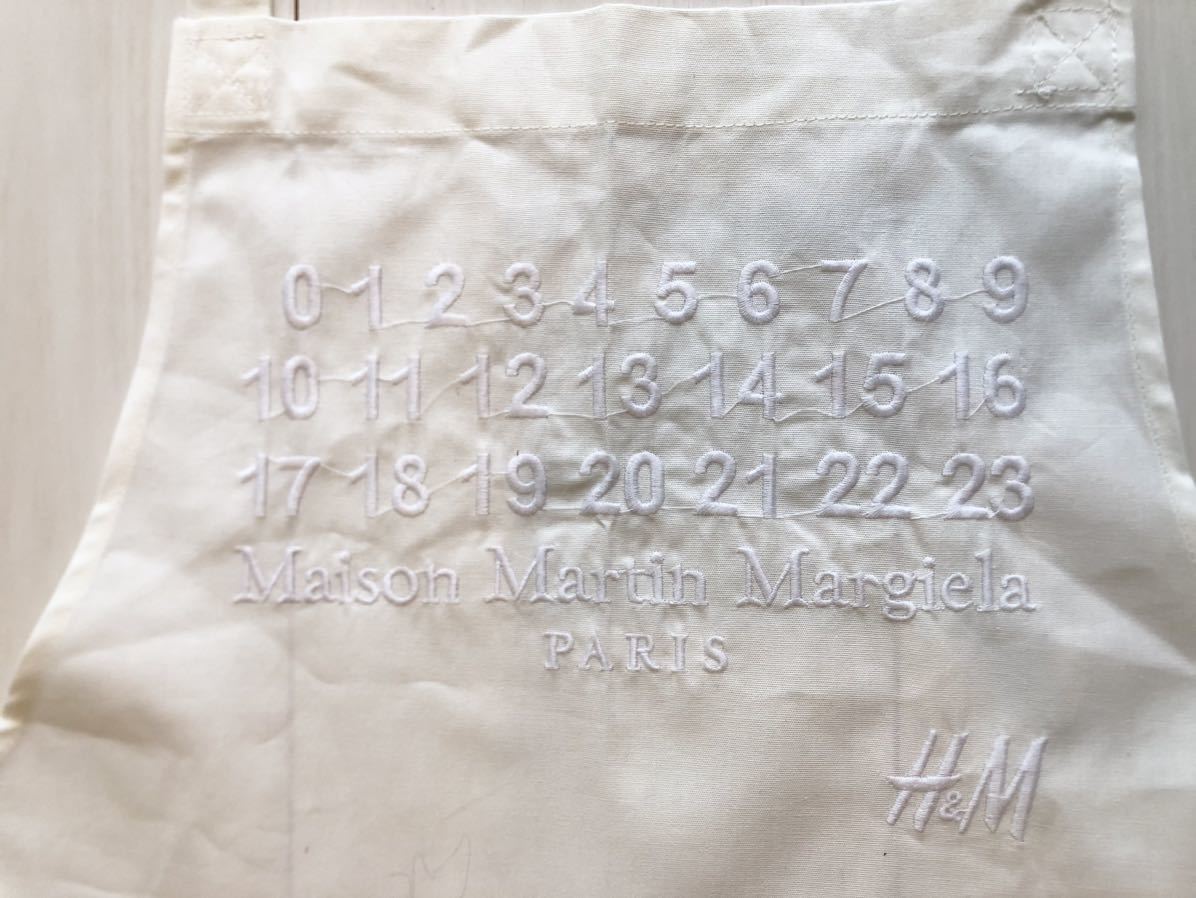 【希少】マルジェラ　 ホワイト エプロン 激レア！！マルタンマルジェラ&H&Mコラボエプロン Maison Martin