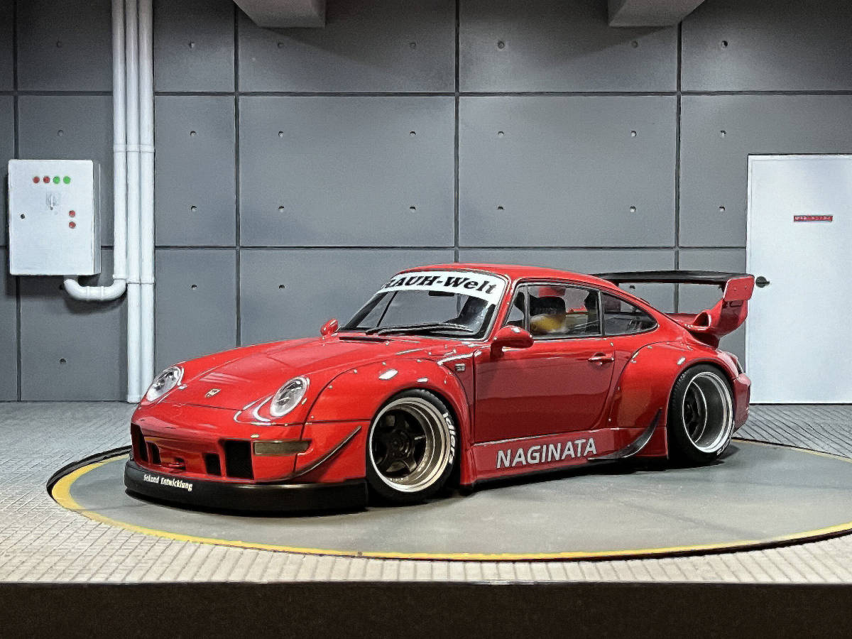 AUTO art】1/18 Porsche RWB 993 (RED / GUN GREY WHEELS) オート