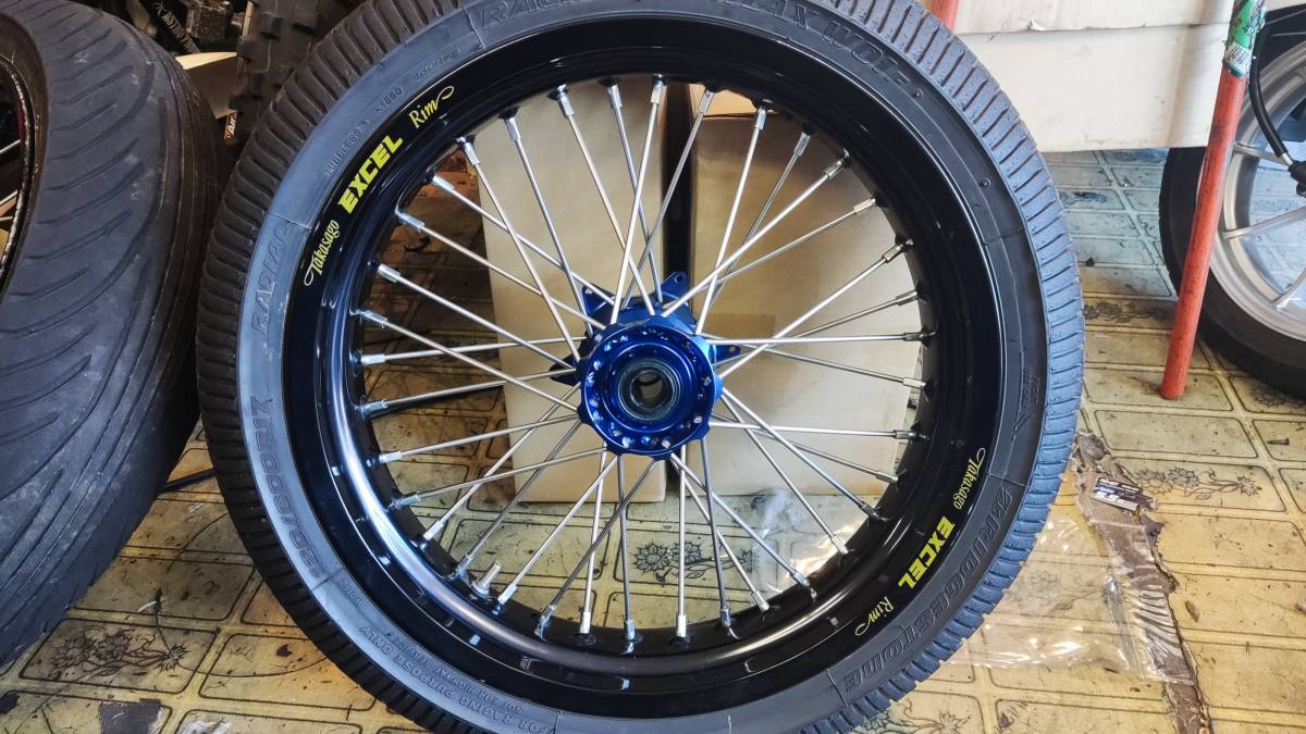 YZ250F CG34J 17インチ モタードホイール前後セット 検索)エキセルリム 