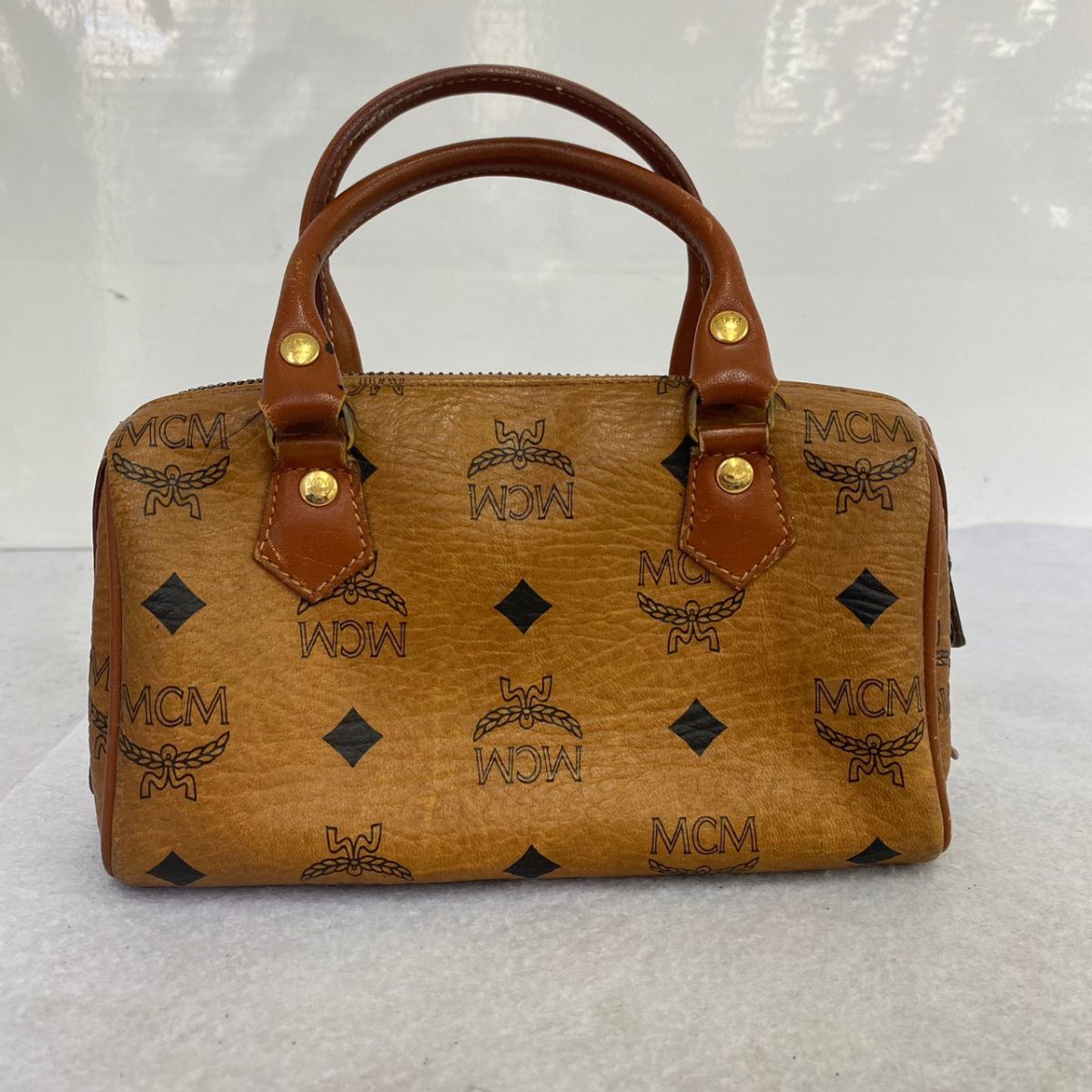 S326-O44-108 MCM エムシーエム ミニボストンバッグ ハンドバッグ 