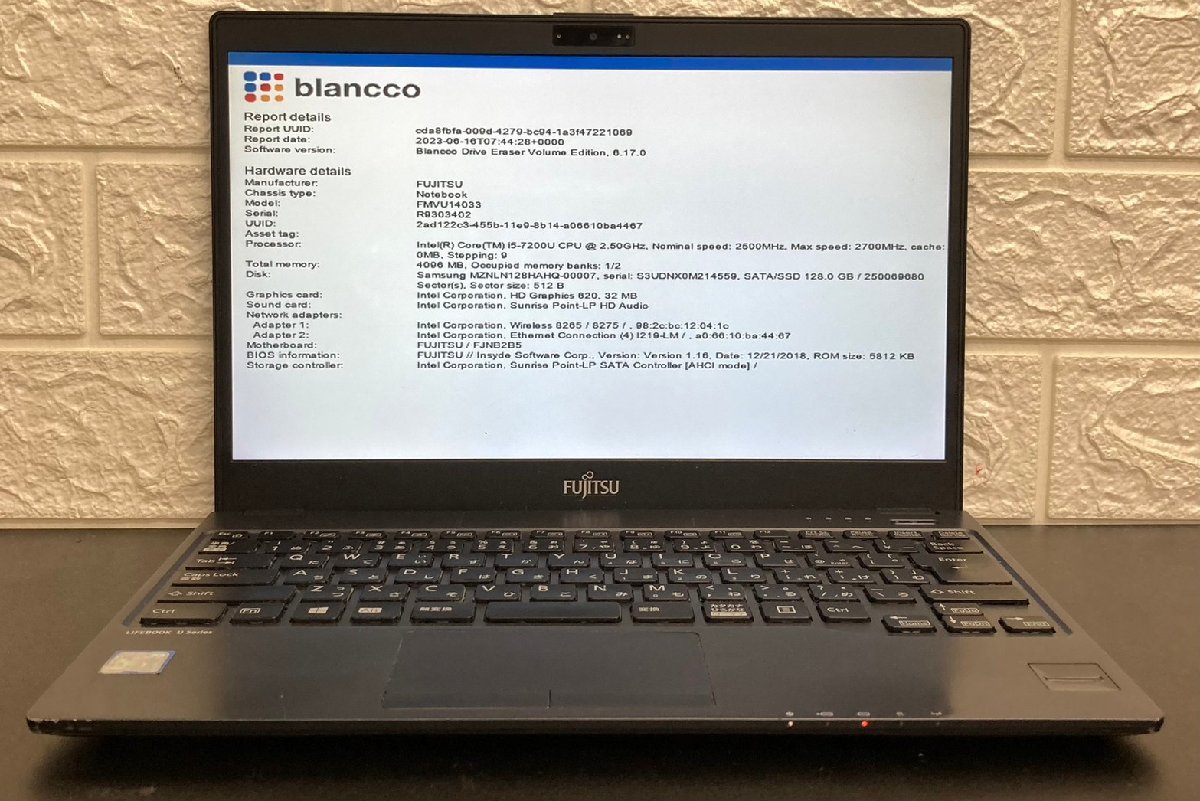 LIFEBOOK U938/S i5-7200U 動くけどジャンク 1円～ □ジャンク 富士通 LIFEBOOK U938/S / 第8世代 / Core i5 7200U