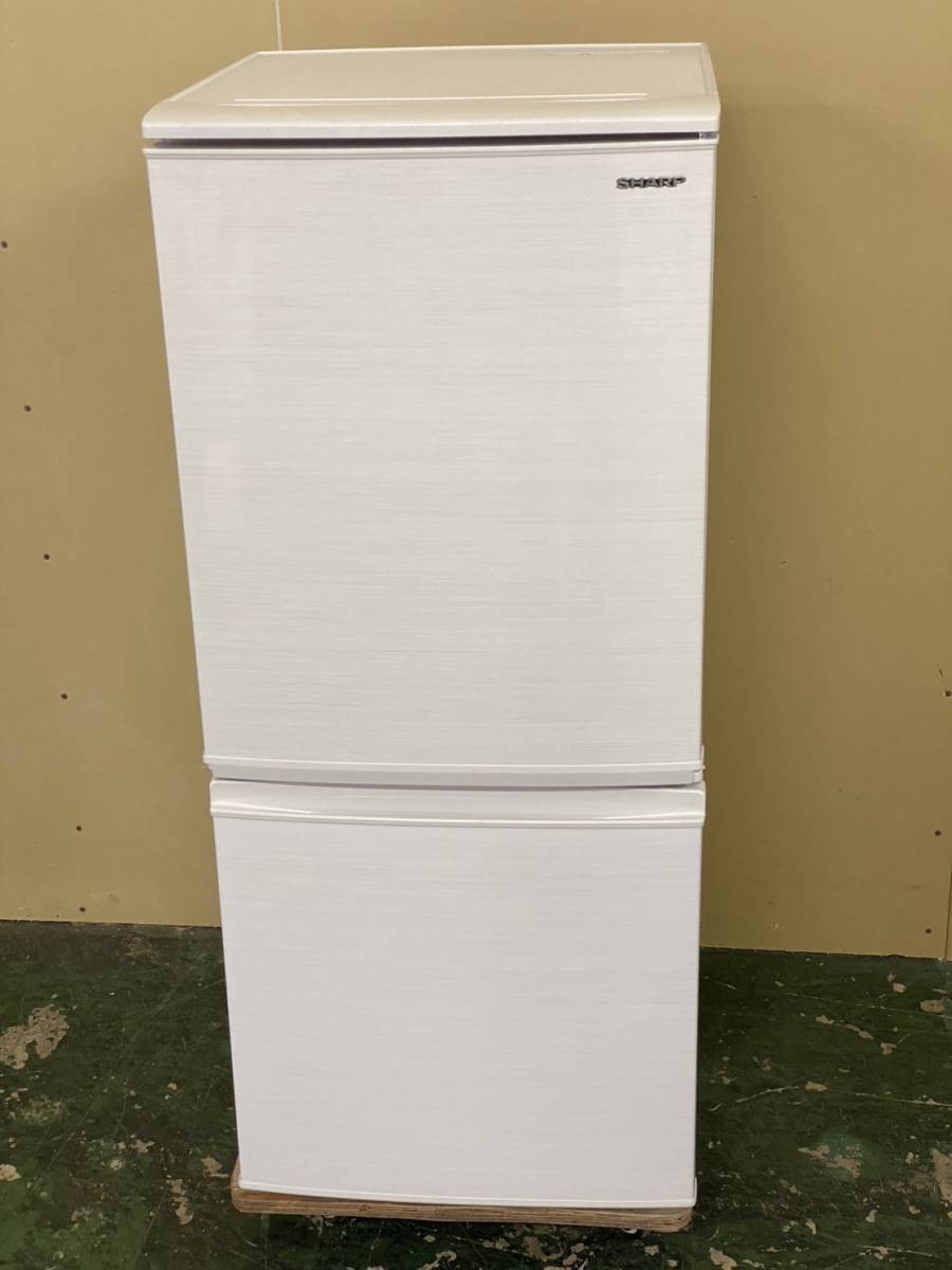 SHARP ノンフロン冷凍冷蔵庫 SJ-D14E-W 137リットル 2019年製 SJ-D14E