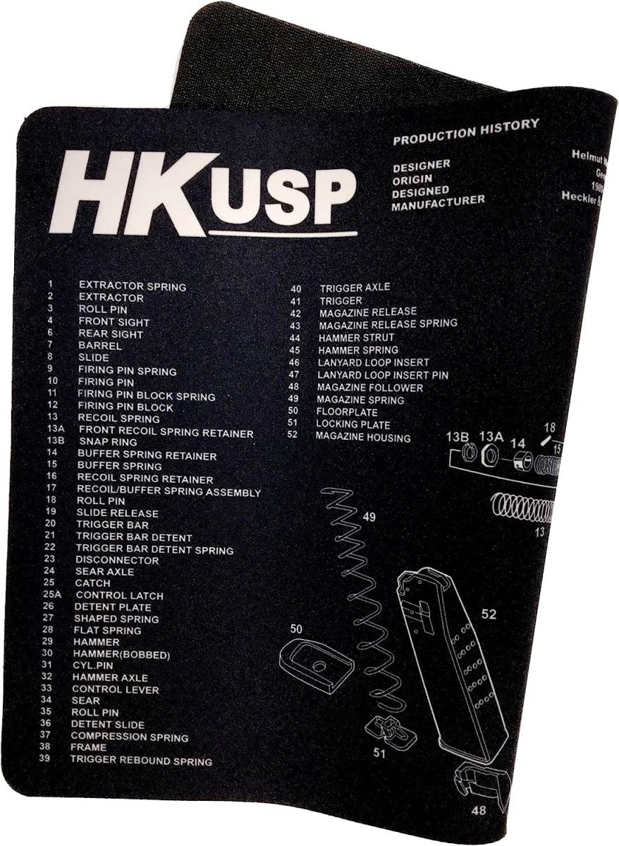 HK USP ChaosAirsoft ガンメンテナンスマット／ガンクリーニングマット [耐油／滑り止め] (HK USP)_2