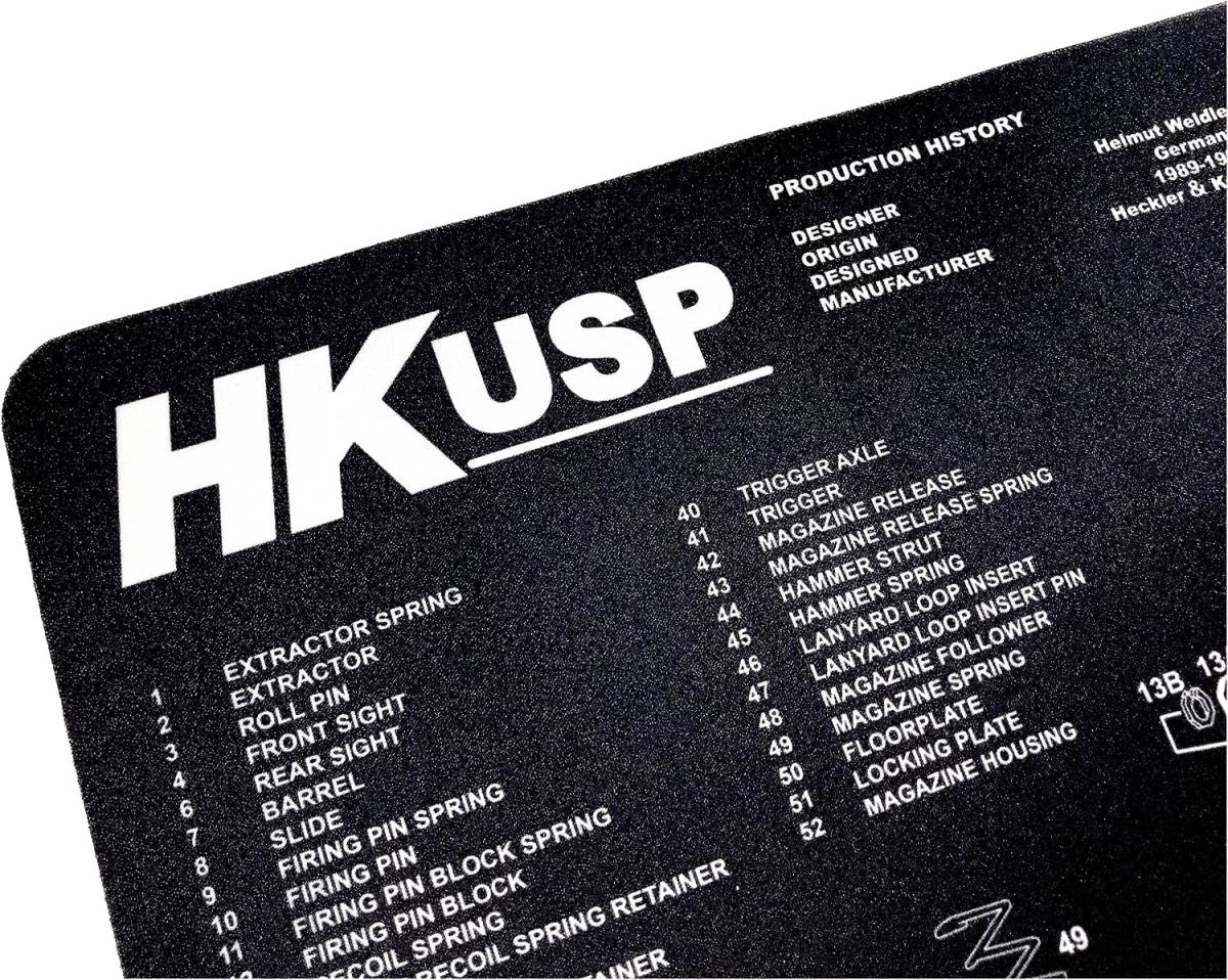 HK USP ChaosAirsoft ガンメンテナンスマット／ガンクリーニングマット [耐油／滑り止め] (HK USP)_3