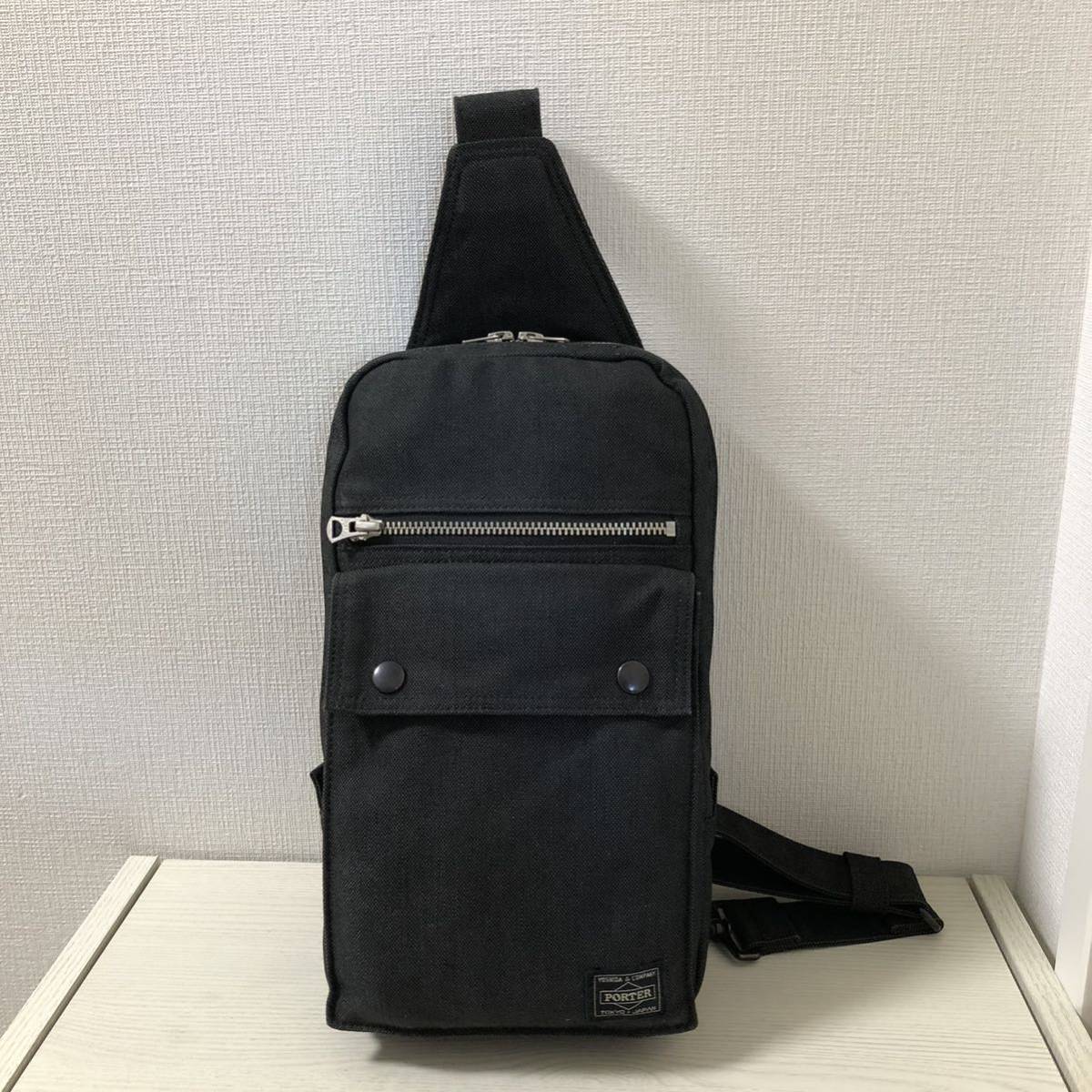 PORTER ポーター スモーキー ネイビー　ボディバッグ　07531 新品同様 美品】定価33，000円 PORTER ポーター スモーキー SMOKY ボディバッグ