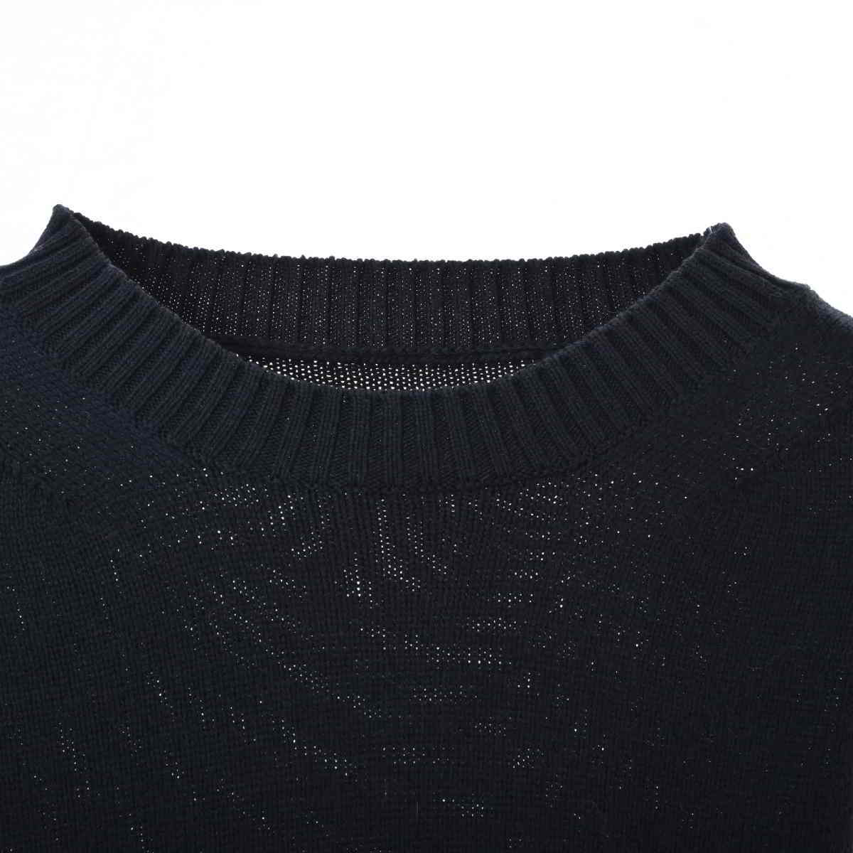 美品 Sacai ドッキング 半袖ニット 3 ブラック サカイ KL4CBQPS67