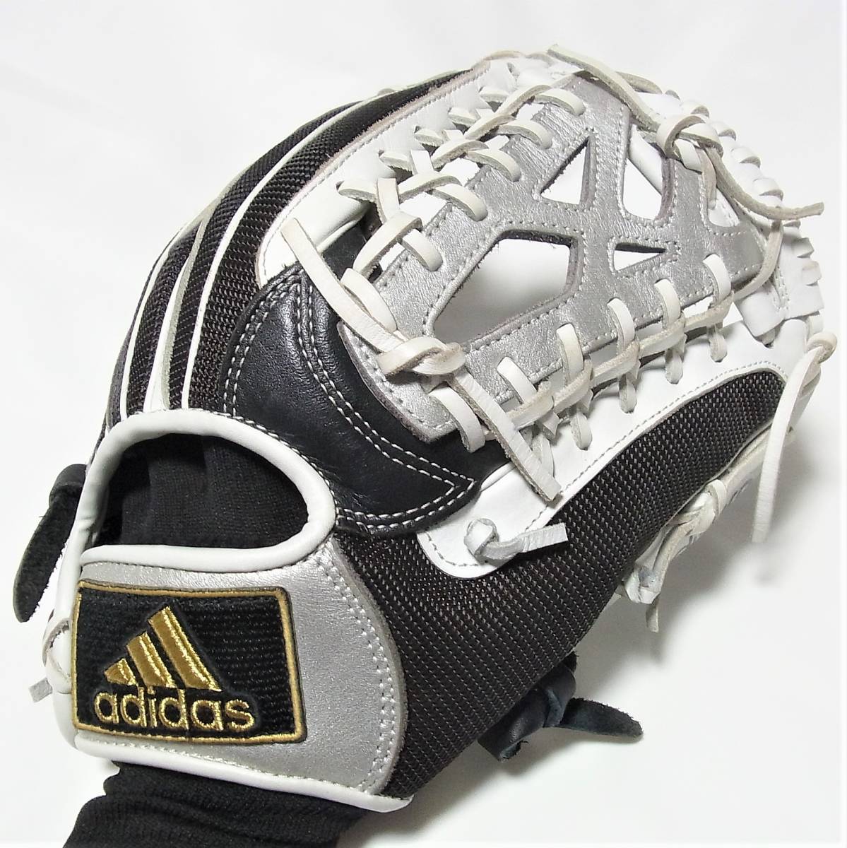 adidas アディゼロ軟式グローブ アディダス adizero 黒 白 シルバー