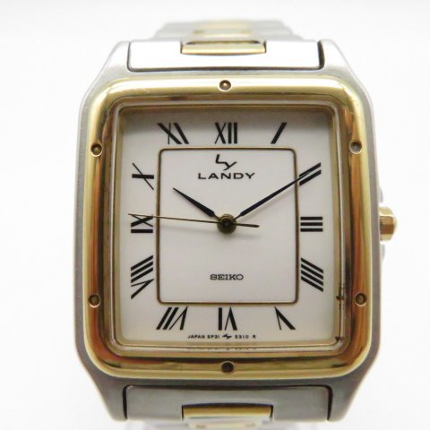 新品電池】SEIKO LANDY 5P31-5200 スクエア ローマン SEIKO セイコー 