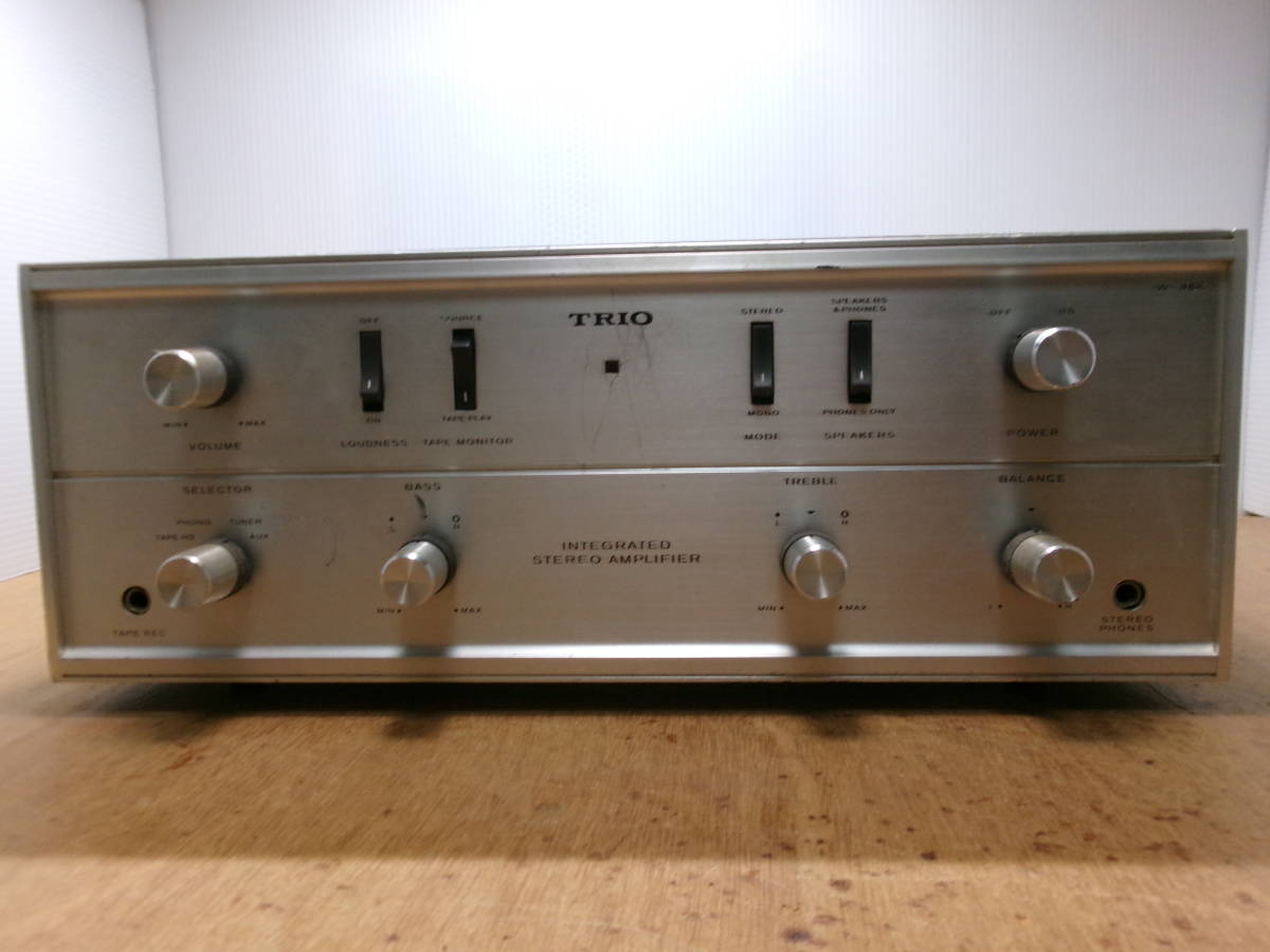 TRIO W-46K 通電確認のみ JUNKです TRIO W-46K 真空管アンプ 部品どりに