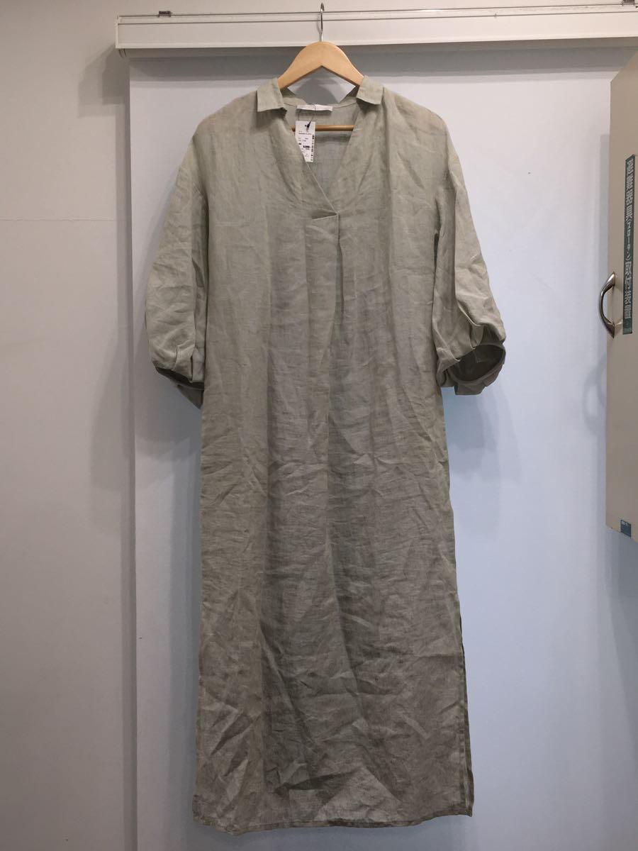 FABIANA FILIPPI◆7分袖ワンピース/XXS/コットン/GRN/無地