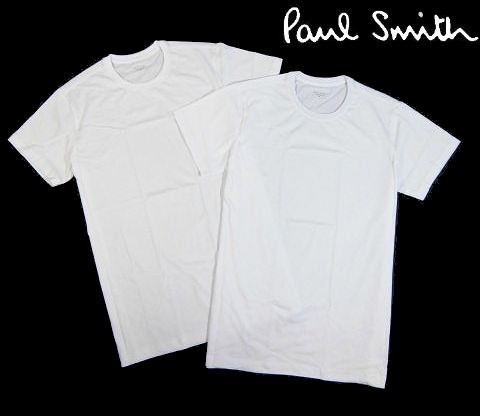 H日08577新品▼国内正規品 ポールスミス クルーネックインナー半袖Tシャツ 2枚セット 【 L 】 Tシャツ Paul Smith ラウンジウエア 白系