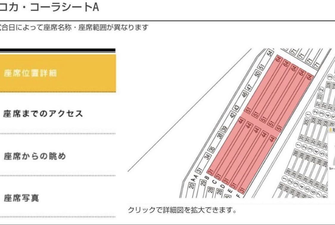 8月11日(日)ホークスVS楽天 コカコーラシート2枚連番 （SoftBank ペア 