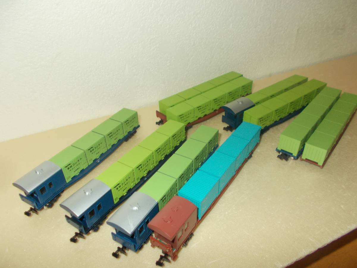 【送料無料】Nゲージジャンク　国鉄コンテナ貨物車　10種　　L376