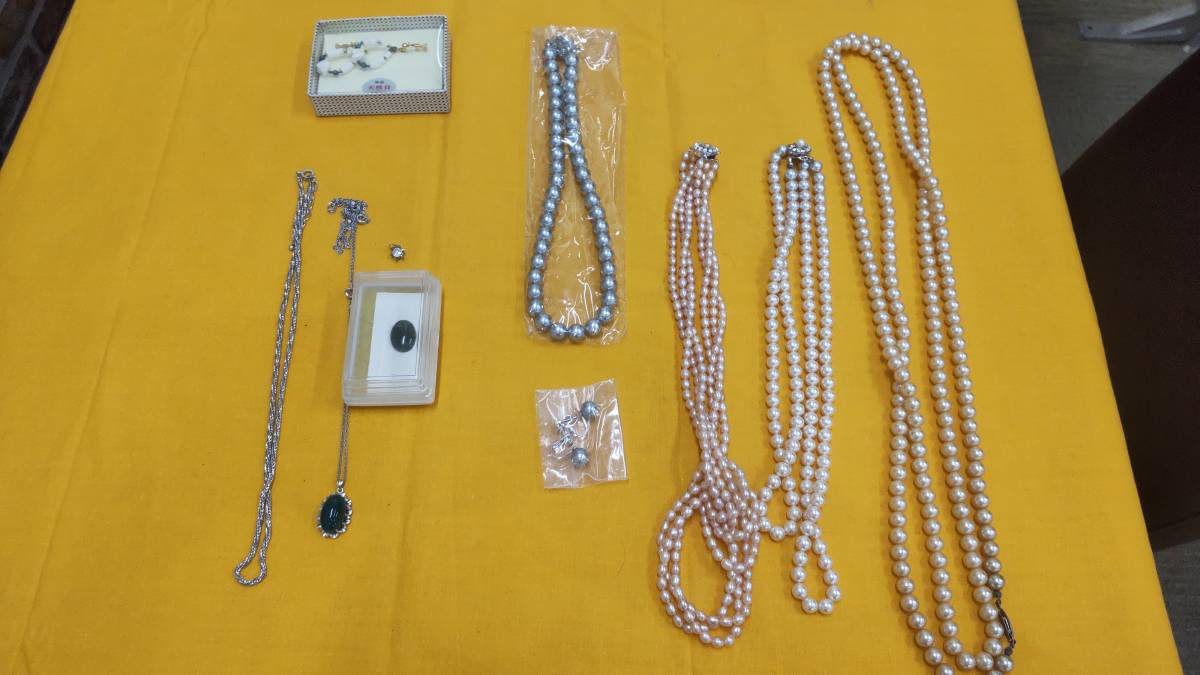 14709/14904　パールアクセサリーまとめ5点セット総重量334.75g＋メッキアクセサリーまとめ