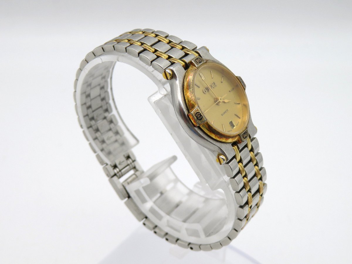 GUCCI グッチ 9000L デイト ゴールド シルバー レディース ジャンク GUCCI 9000L デイト ゴールド シルバー レディース ジャンク