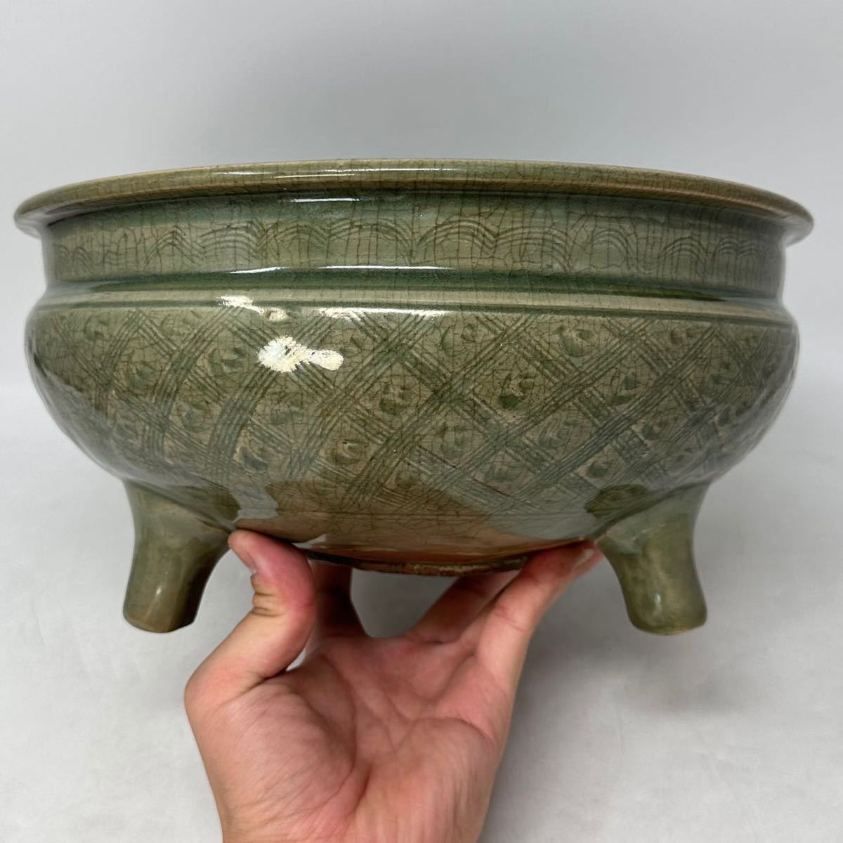 龍泉窯 天龍寺青磁 香炉・龙泉窑香炉 D000159-1965｜天龍寺青磁香炉