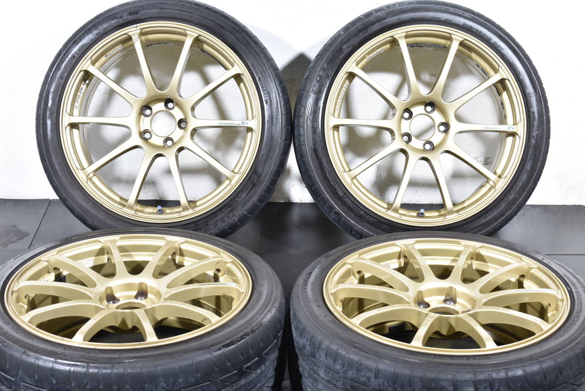 ☆YOKOHAMA アドバンレーシング RS 18インチ☆PCD100 8J +45☆ブリヂストン☆215/45R18☆トヨタ 86 スバル BRZ インプレッサ レガシィ☆
