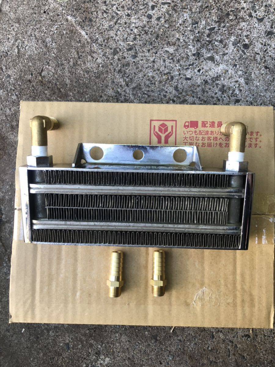 ロックハート　メッキ　オイルクーラー 新品ブリヂストンホース付き　当時物　売り切り　Z1 Z2 FX CBX GS