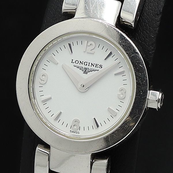 1円 稼働 良品 ロンジン QZ L5.158.0 ドルチェヴィータ 石付 スクエア