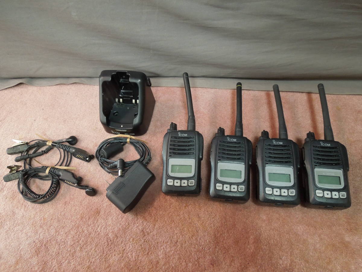 アイコム/ ICOM IC-DPR6 4台／充電器BC-208 1台／相互交信確認 中古