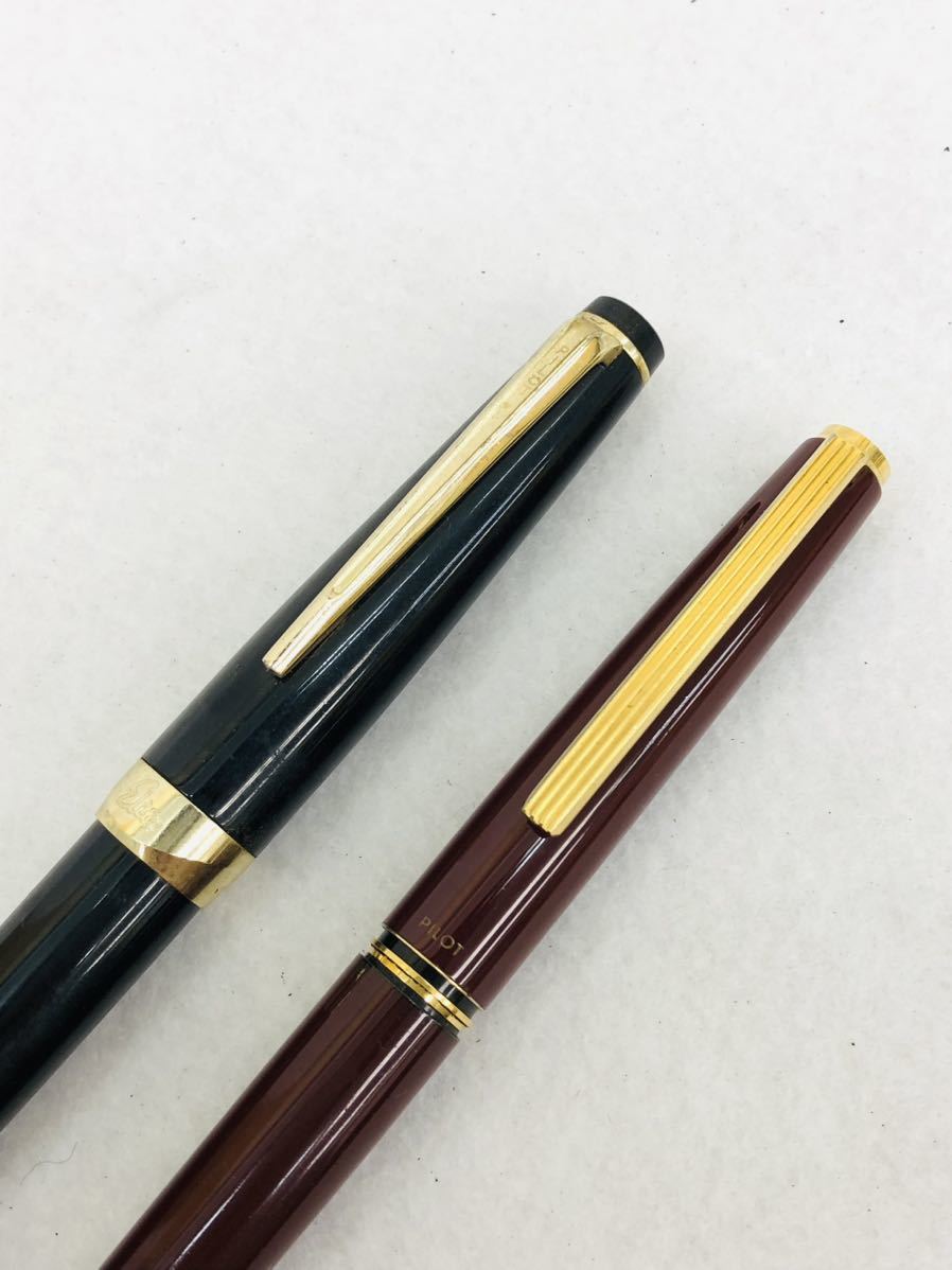 Pilot eliteパイロットエリート 蝕刻キャップ 18K万年筆 2本セット