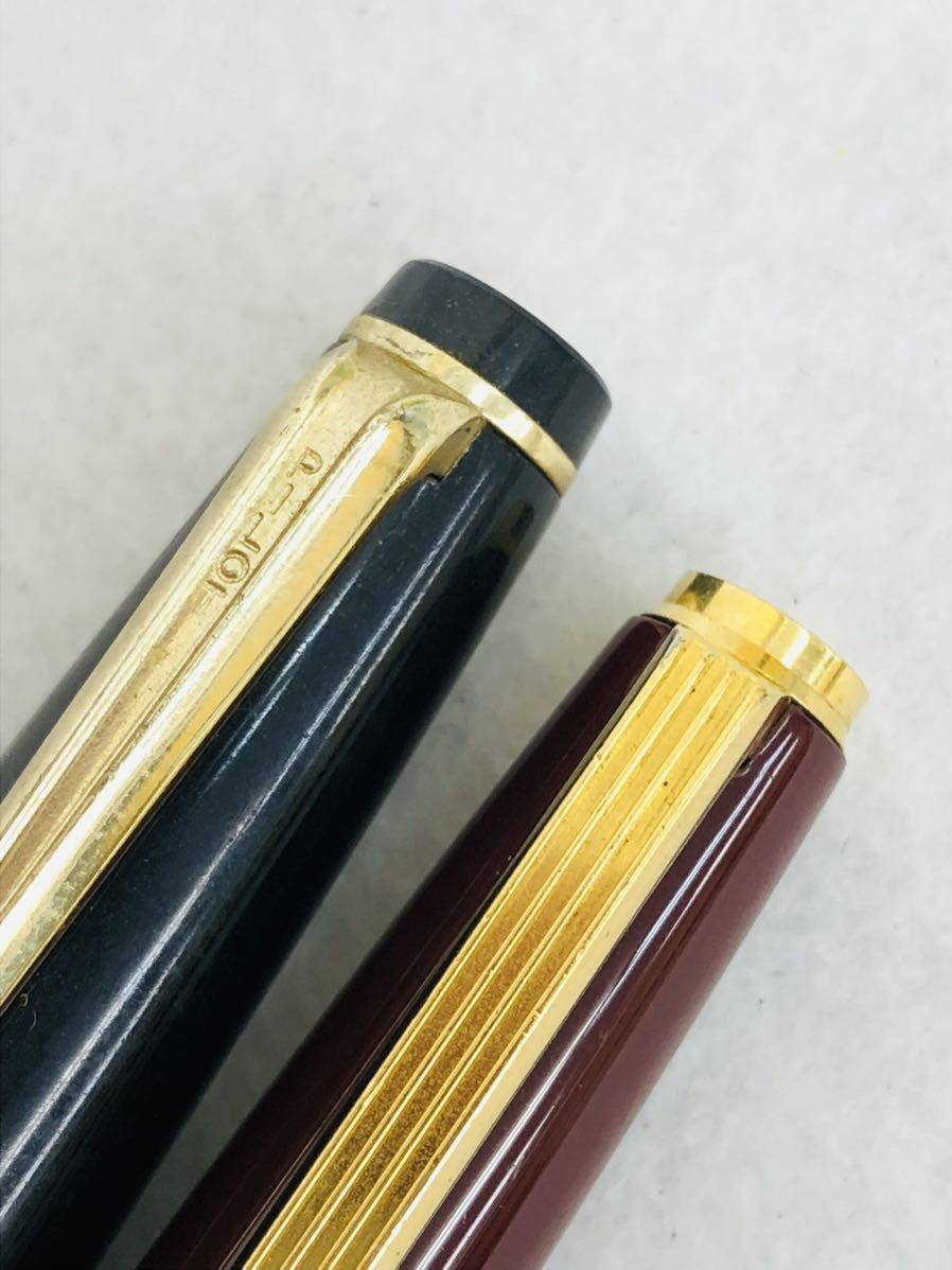 Pilot eliteパイロットエリート 蝕刻キャップ 18K万年筆 2本セット