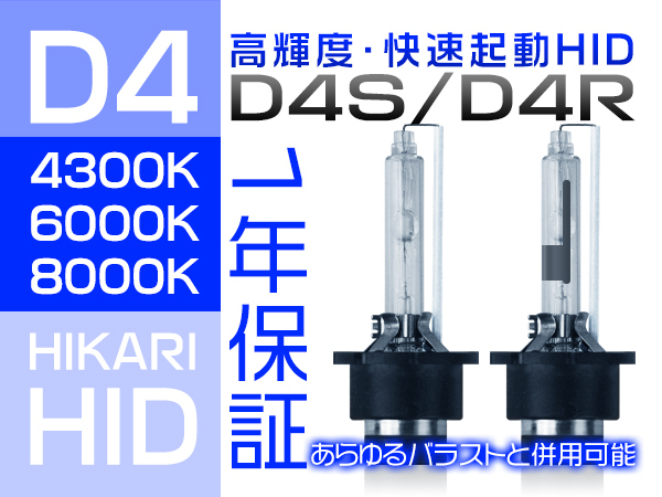 高輝度 快速起動 ブランドのTKK-G HID 交換用 D4R 自由選択 2個