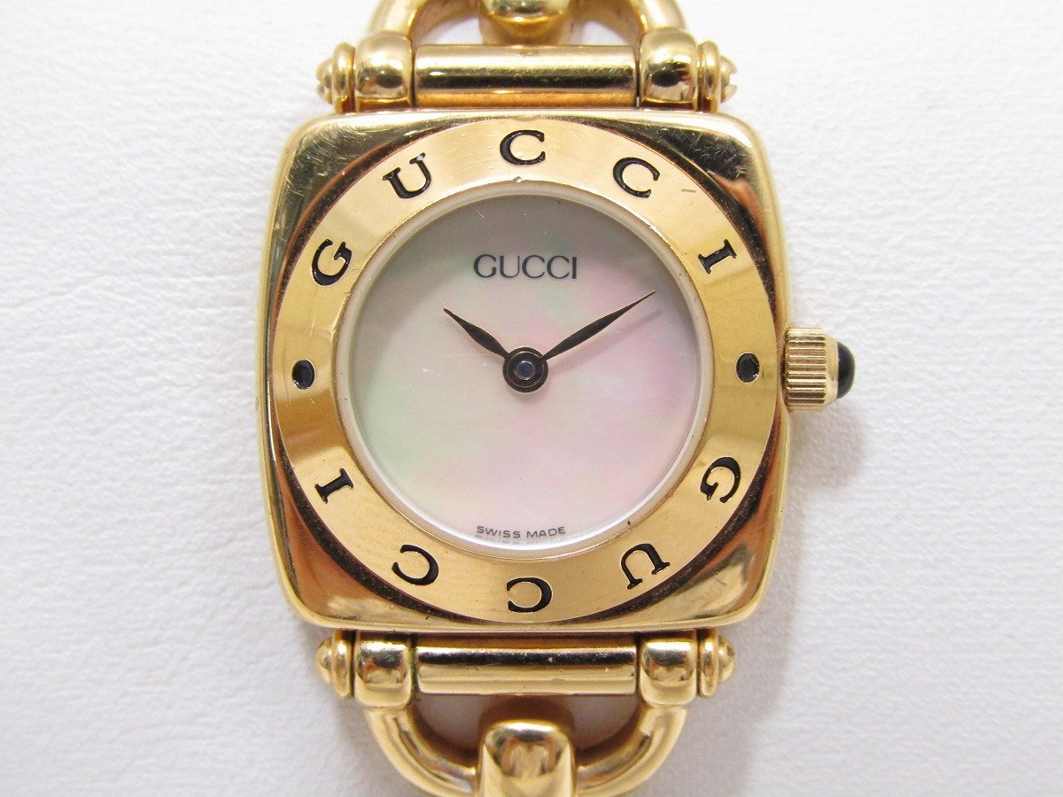 1円スタート GUCCI グッチ ホースビット レディース腕時計 6400L