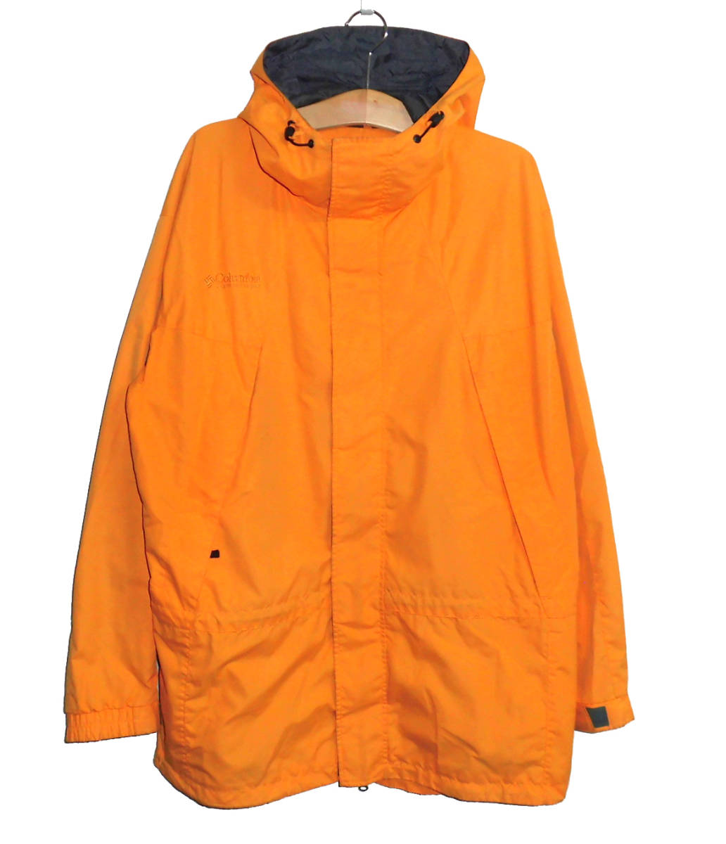 ☆Columbia コロンビア Ripstop Shell Jacket リップストップシェル ナイロン マウンテンパーカー XLサイズ オレンジ