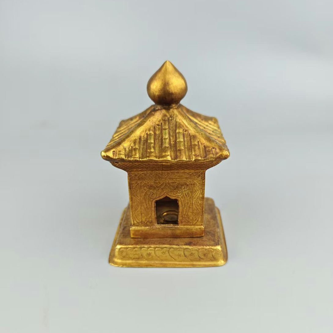 チベット密教 純銅製 時代物 銅塗金 蔵伝仏像 銅製 仏教古美術 描金