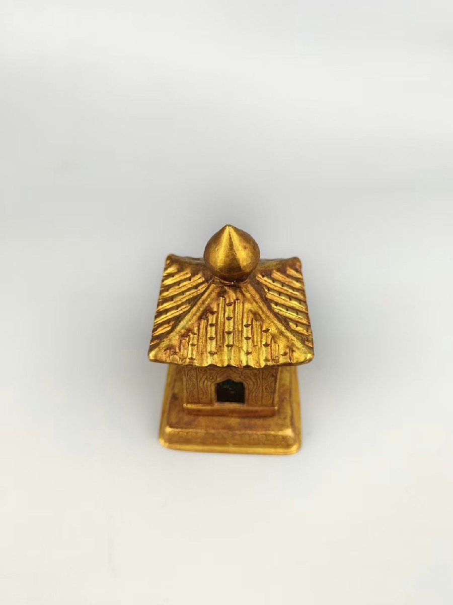 チベット密教 純銅製 時代物 銅塗金 蔵伝仏像 銅製 仏教古美術 描金