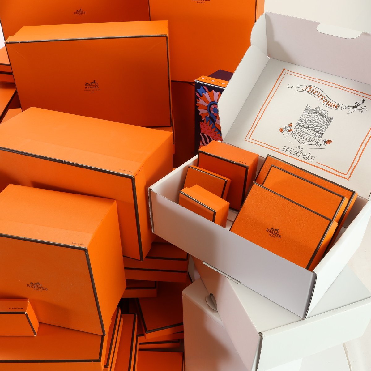 ㉜HERMESエルメスオレンジ空箱14個セット