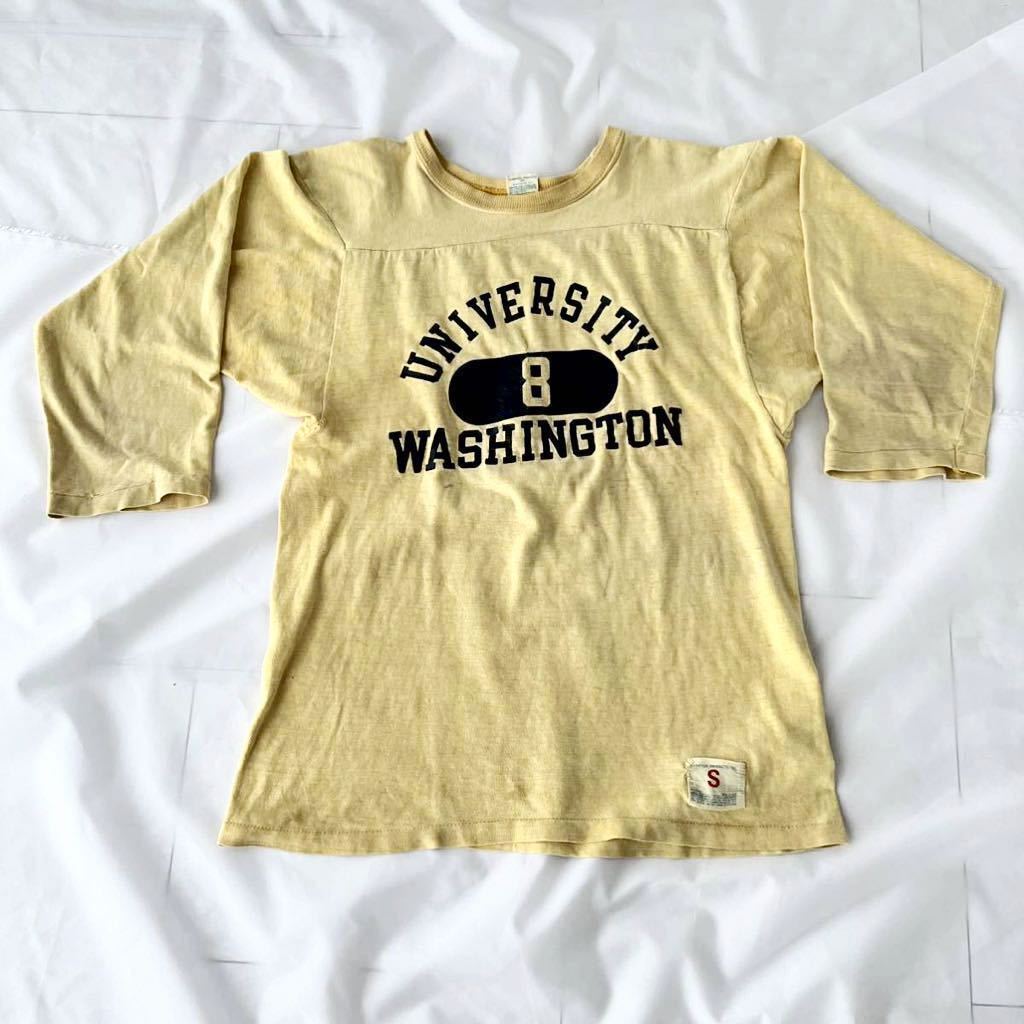 70's CHAMPION バータグ USA製 フットボールTシャツ カレッジ 3段