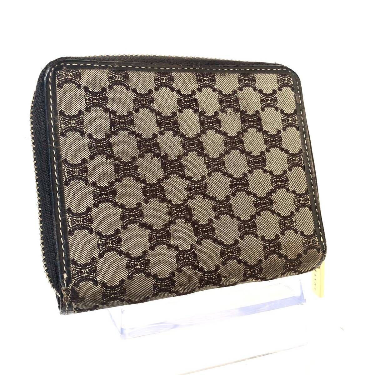 セリーヌ トリオンフ 総柄 CELINE フラップ 二つ折り財布 箱あり 三 