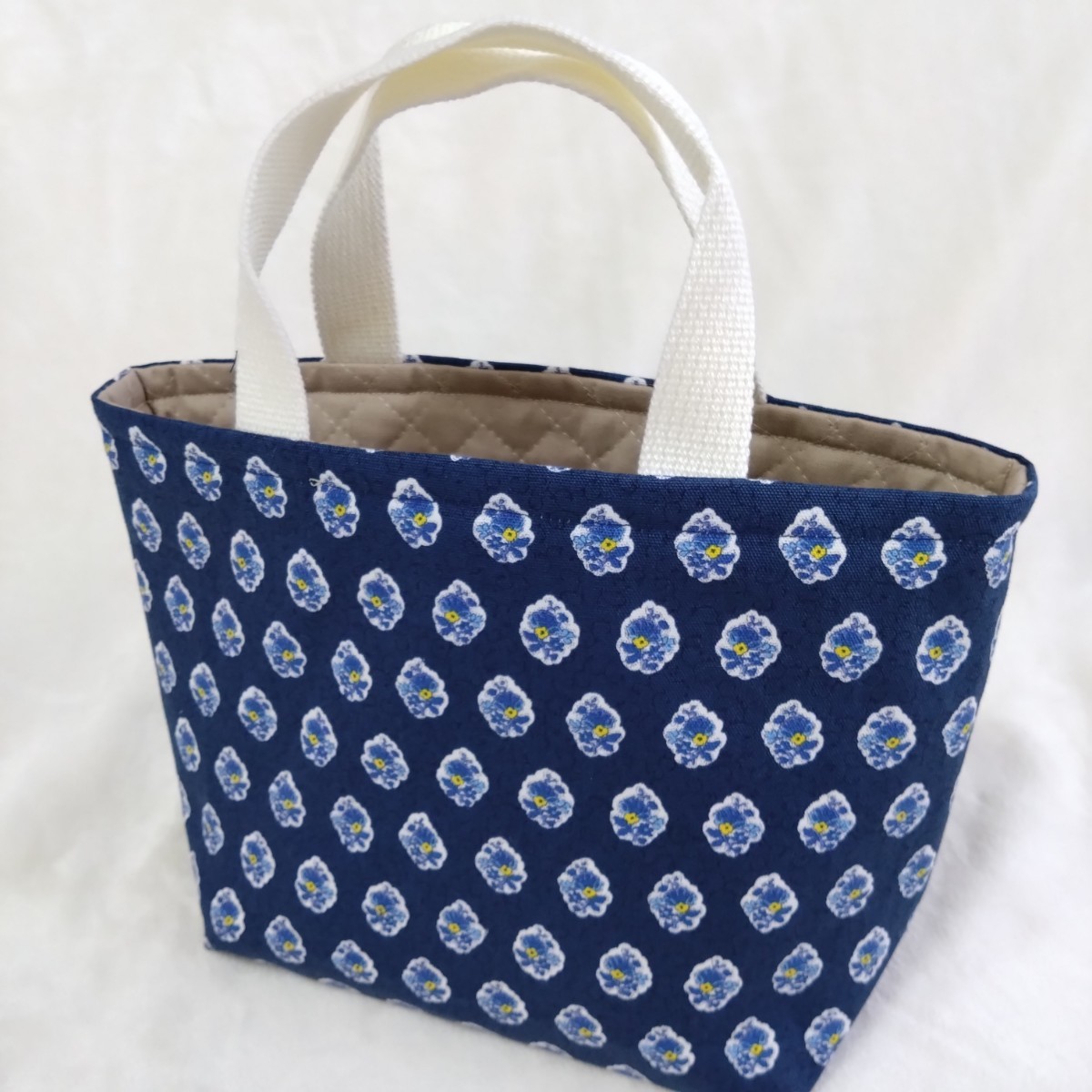 ☆ハンドメイド トートバッグ 花柄 ミニトートバッグ サブバッグ お 
