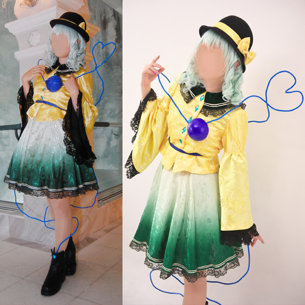 東方Project○古名地こいし○コスプレ衣装○フルセット○中古(衣装一式
