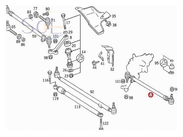 LEMFORDER製 ベンツ W124 ステアリングタイロッド 左右セット E220