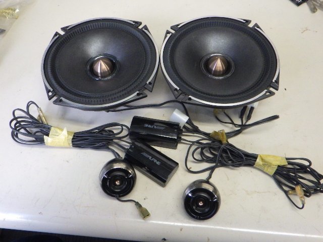 A】音出しOK アルパイン DDLiner DDL-R170S 17センチ 17cm 2way セパレートスピーカー ミッド ツイーター ネットワーク オーディオ ALPINE