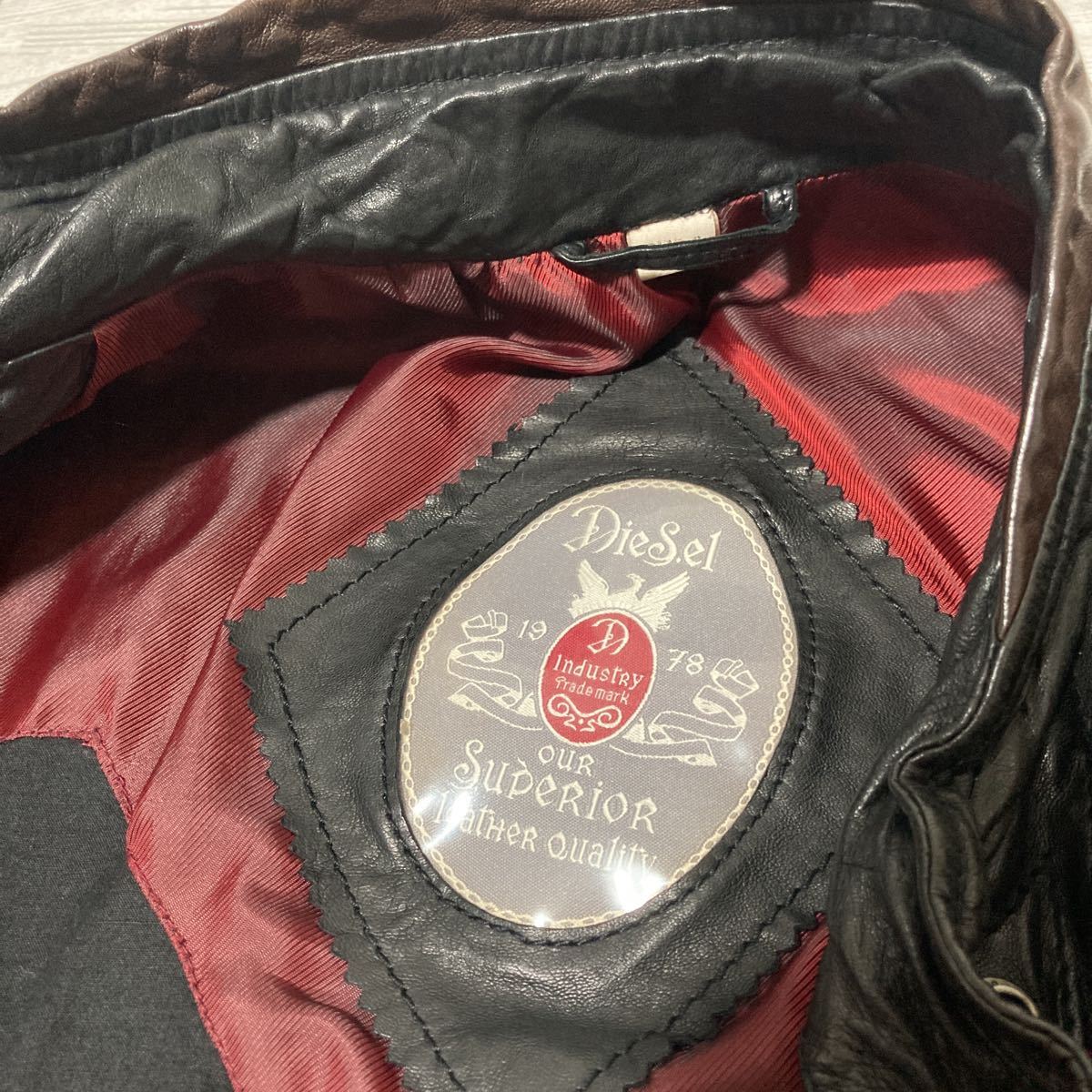 DIESEL ディーゼル シングルライダースジャケットの通販 レザー